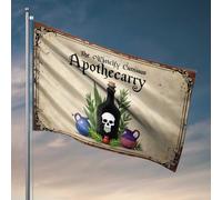 Décoration de dortoir amusante The Witchy Curious Apothicary : A Spooky Potion Display Flag College Posters For Guys Flags For Room Funny (30 x 45 cm)