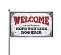 Décoration de dortoir pour homme avec inscription « Welcome Hope You Like » en poils de chien, décoration d'intérieur amusante pour homme (30 x 45 cm)