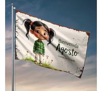 Décoration de dortoir pour homme Welcome To August : Thank You For Your Support! Drapeau The Room Decorations Outdoor Patio Decor (152 x 244 cm)