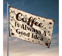 Décoration de dortoir universitaire amusante Always Good Idea: Panneau de café Drapeau Man Cave Rules College Dorm Decor Drôle (30 x 45 cm)
