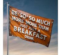 Décoration de dortoir universitaire Be'So Much More Than Just A Breakfast Drink - Décoration de porte de chambre à coucher - Drapeaux graphiques pour chambre (30 x 45 cm)