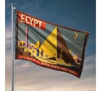 Décoration de dortoir universitaire Explorez les merveilles intemporelles de l'Égypte : une aventure hivernale vous attend ! Drapeaux graphiques pour décoration de porte de chambre à coucher (60 x 90