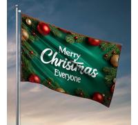 Décoration de dortoir universitaire Merry Christmas Everyone : décorations festives drapeau ado Stuff Lake House Decor (152 x 244 cm)