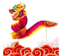 Décoration de dragon chinois en papier | Guirlande de danse du dragon à faire soi-même | Poupée dragon en papier du Nouvel An, décoration de la maison, jouet éducatif créatif