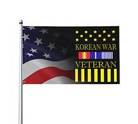Décoration De Drapeau Ancien Combattant De La Guerre De Corée Double Face Drapeau Amusant Bannière Décorative Pour Patio Balcon Pelouse 3X5 Ft