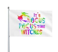 Décoration De Drapeau C'Est L'Heure Du Hocus Pocus, Les Sorcières Durable Drapeau Jardin Suspendre Bannière Décorative Pour Bureaux D'Intérieur Patio 3X5 Ft