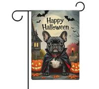 Décoration de Drapeau Chien de berger français d'Halloween Bannière | 12x18 Inch Suspendre Drapeaux de Jardin UV Fade RéSistant Bannière décorative pour Balcon Patio D'Intérieur