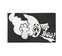 Décoration De Drapeau Halloween Fantômes Bouh Double Face Bannière Uv Fade Résistant Drapeaux Décoratif Pour Balcon Vacances Ferme 3X5 Ft