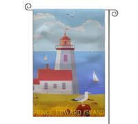 Décoration de Drapeau Île-du-Prince-Édouard Canada Bannière de Cour | 12x18 Inch Amusant Drapeaux de Cour Durable Bannière décorative pour Pelouse D'Intérieur Bureaux