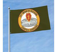 Décoration De Drapeau Insigne D'Action De Combat De La 25E Division D'Infanterie Durable Drapeaux De Cour Amusant Bannière Décorative Pour Vacances Bureaux Maison 3X5 Ft