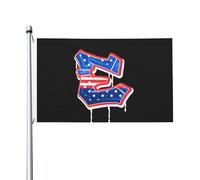 Décoration De Drapeau Lettre E Durable Drapeaux Décoratif Amusant Bannière Décorative Pour Vacances Ferme Bureaux 3X5 Ft