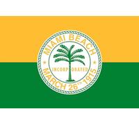 Décoration De Drapeau Miami Beach, Floride ; Comme On Le Voit Ici Suspendre Bannière De Cour Amusant Drapeaux De Cour Pour Intérieur Fête Vacances 3X5 Ft