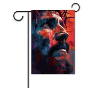 Décoration De Drapeau Persécution De Jésus (Résumé) Suspendre Drapeau Décoratif De Jardin Uv Fade Résistant Bannière Pour Balcon Ferme Porche 12X18 Inch
