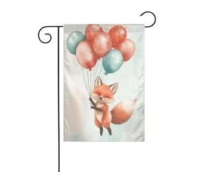 Décoration De Drapeau Petit Renardeau Avec Des Ballons Suspendre Décoration De Jardin Durable Bannière Pour Intérieur Patio Bureaux 12X18 Inch