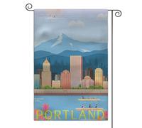 Décoration de Drapeau Portland Amérique Bannière 12x18 Inch | Imperméable Drapeau De La Fierté Double Face Bannière décorative pour Balcon D'Intérieur Fête