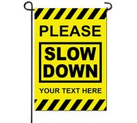 Décoration De Drapeau Ralentissez, S'Il Vous Plaît Uv Fade Résistant Drapeau De La Fierté Double Face Bannière De Cour Pour Bureaux Patio Ferme 12X18 Inch