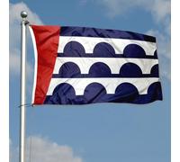 Décoration de Drapeau Ville de Des Moines Bannière de Cour pour Vacances | 3x5 FT Amusant Drapeau décoratif Double Face Bannière pour Pelouse Balcon