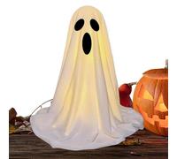 Décoration de fantôme - Fantôme d'intérieur avec lumière de corde décorative | Adorable décoration de table d'Halloween pour cheminée, porche, bureau, étagère murale