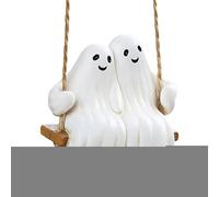 Décoration de fantômes, ornements pour arbre d'Halloween | Statuette de couple balançoire en résine Décoration pour jardin extérieur cimetière cuisine
