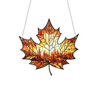 Décoration de fenêtre en acrylique 2D | Art de Thanksgiving et d'automne - Feuilles d'érable Pendentif Acrylique Capture Lumière, pour Famille Amis Noël Complet Salon Chambre à coucher