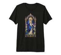 Décoration de fenêtre en vitrail Vierge Marie T-Shirt Haut de Gamme