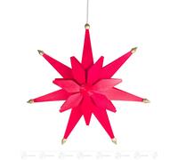 Décoration De Fenêtre Étoile De Noël Dopp., Rouge Électr., 36x36x10 Cm
