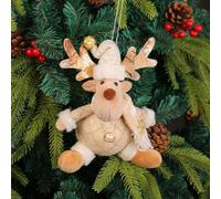 Décoration de fenêtre Père Noël, bonhomme de neige, élan, décoration de fenêtre à suspendre pour sapin de Noël (modèle cerf)
