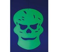 Décoration de fenêtre phosphorescente ''Tête de Mort'' vert G