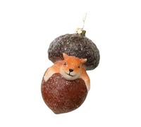 Décoration de festival renards/hérisson - En plastique - Boule de Noël - Réutilisable - Artisanat de vacances pour arbre, mur, fenêtre, renard/hérisson - Boule de Noël