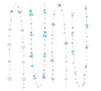 Décoration de fête d'anniversaire irisée, guirlande de bulles coquillage holographique 4 pièces 157 pouces pour fournitures fête