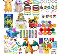 Décoration de fête d'anniversaire Pokémon, bracelet à claquer Pikachu, autocollant, cadeau de fête, remplissage de sacs cadeaux pour enfants, fournitures de décoration de fête 1pcs sticker