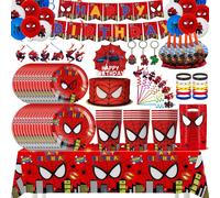 Décoration de fête d'anniversaire Spiderman, vaisselle de super-héros, tasse, assiette, ballon, décoration de gâteau, fournitures de fête de super-héros, décor de réception-cadeau pour bébé 20pcs napk