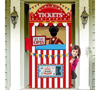 Décoration de Fête de Cirque de Carnaval, Accessoires de Toile de Fond de Bannière de Porte de Photo de Carnaval, Grande Bannière de Porte de Photo en Tissu Décoration Suspendue de Porte