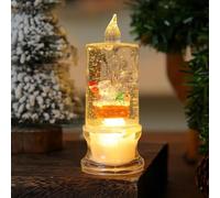 Décoration de fête de Noël : bougie décorative à LED remplie d'eau, parfaite pour les fêtes, avec une capacité d'eau de 50 ml (E, 12 x 5 x 5)