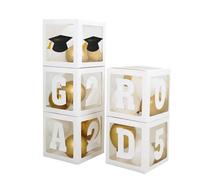 Décoration de fête de remise de diplôme avec atmosphère haut de gamme, convient pour la décoration de remise de diplôme, les vacances et les fournitures de fête QHa809 (blanc, taille unique)