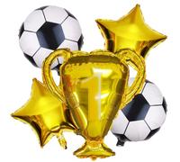 Décoration de Fête Football Ballon, Décorations de Fête de Football, 5PCS Football Ballon Trophée Decoration, Decoration Coupe du Monde de Football Anniversaire Garcon, Baby Shower