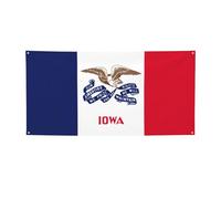 Décoration de fête imprimée drapeau de l'État de l'Iowa, meilleurs drapeaux pour événements, designs innovants pour les fournitures de fête d'anniversaire