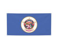 Décoration de fête imprimée drapeau de l'État du Minnesota, meilleurs drapeaux pour les événements, designs innovants pour les fournitures de fête d'anniversaire