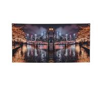 Décoration de fête imprimée pont de Brooklyn, meilleurs drapeaux pour événements, designs innovants pour les fournitures de fête d'anniversaire