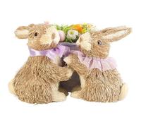 Décoration de fête - Infactory - Lapins décoratifs - Panier d'œufs de Pâques - Faits main - Intérieur