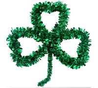 Décoration de fête irlandaise pour la Saint-Patrick - Trèfle vert - Rideau pour maison, bar, jardin, défilé - 16,5 cm