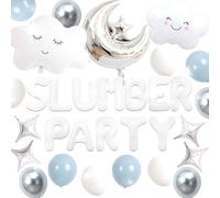 Décoration de fête pyjama, fournitures de fête pyjama, lune et étoile pour filles, pyjama, décoration de fête pour anniversaire, fête prénatale, fête prénuptiale
