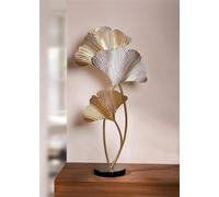Décoration de feuilles en métal "Ginkgo" en or et argent, hauteur 61 cm, décoration de feuilles