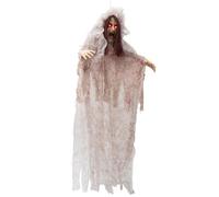 Décoration de figurine de mariée pour salle d ' évasion d ' Halloween | Costume de voile de gaze détaillé et réponse déclenchée pour le du coin photo
