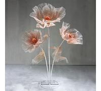 Décoration de Fleurs Artificielles Fleur de Soie Multicolore avec Socle en Métal Ornements de Piquet de Fleurs pour le Magasin Mariage de Fête Lawn Yard Patio Decor ( Color : Champagne , Size : E )