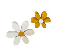 Décoration de fleurs de marguerites en bois, 2 pièces, panneaux de Table de ferme, centres de Table sur pied, décors de plateaux à plusieurs niveaux de printemps, accessoires de maison de printemps