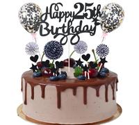 Décoration De Gâteau 25e Anniversaire Décoration Gâteau Topper 25e Décoration De Gâteau 25e Anniversaire Homme Joyeux Anniversaire 25e Décoration De Gâteau 25 Ans Homme Femme Décoration De Gâteau 25e
