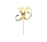 PartyDeco - Décoration de gâteau d'anniversaire « 30 » - 20,5 cm