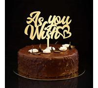 Décoration de gâteau « As You Wish » « Mr & Mrs » - Silhouette dorée rustique personnalisée - Mariée et marié - Fournitures de fête prénuptiale - Cadeaux de mariage pour couple - 15,2 cm