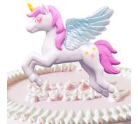 Décoration de gâteau avec figurine de cheval, Topper de cupcake en forme de cheval pour garçons, Statue de décoration de cupcake en forme de cheval, avec des ailes Figure de cheval avec une corne pour